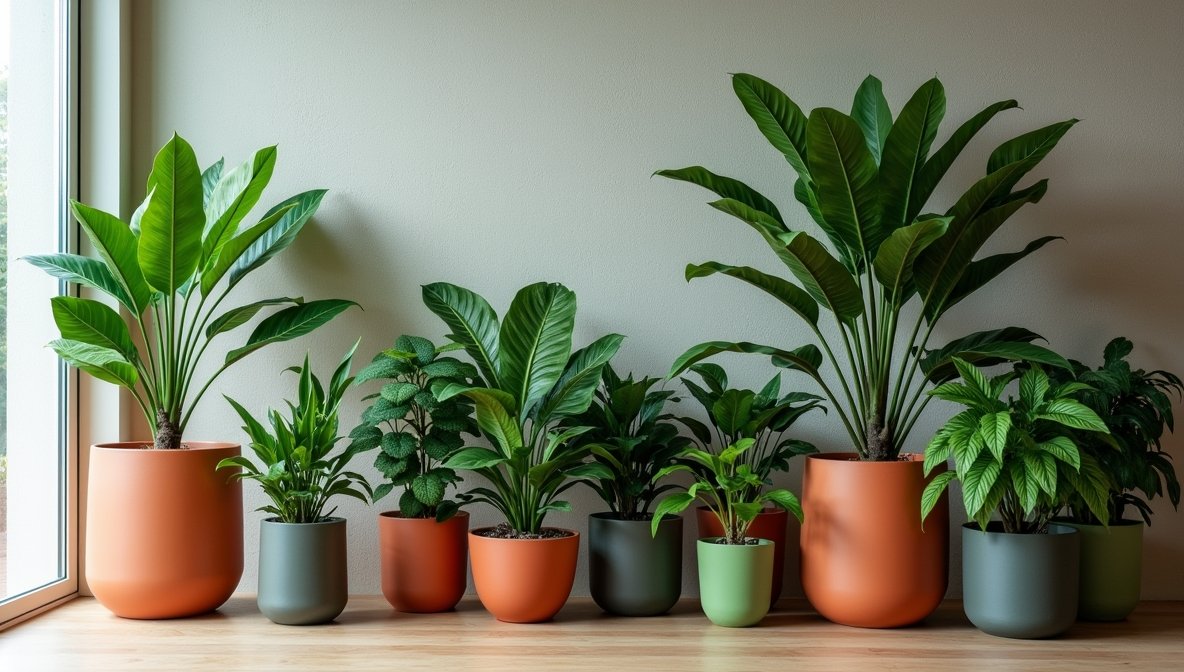 Onze kas vol met tropische kamerplanten